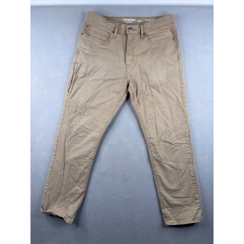Denizen from Levis 231 Athletic Fit Khaki Tan Chino Pants Mens 34x32 47761-0003